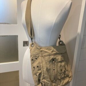Tan Canvas Unisex Bag